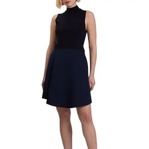 Ted Baker Dandiaa Mini Mock Neck Sleevless Wrap Navy Business Casual Dress BNWT